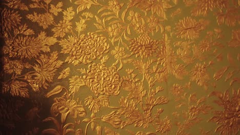 pared dorada japonesa, técnica de estampado de oro kinkara-kami, irefuneyama