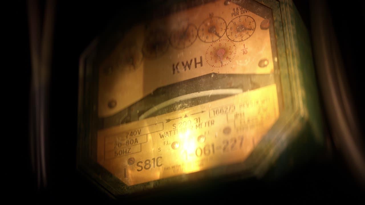 고품질의 아날로그 전기 미터, 높은 에너지 소비, 유리티 요금