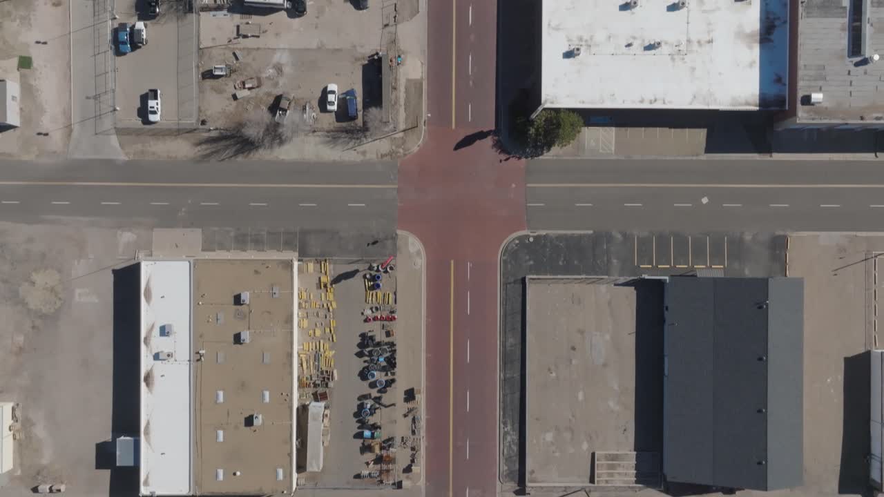centro de amarillo, texas con video de drones por encima y moviéndose
