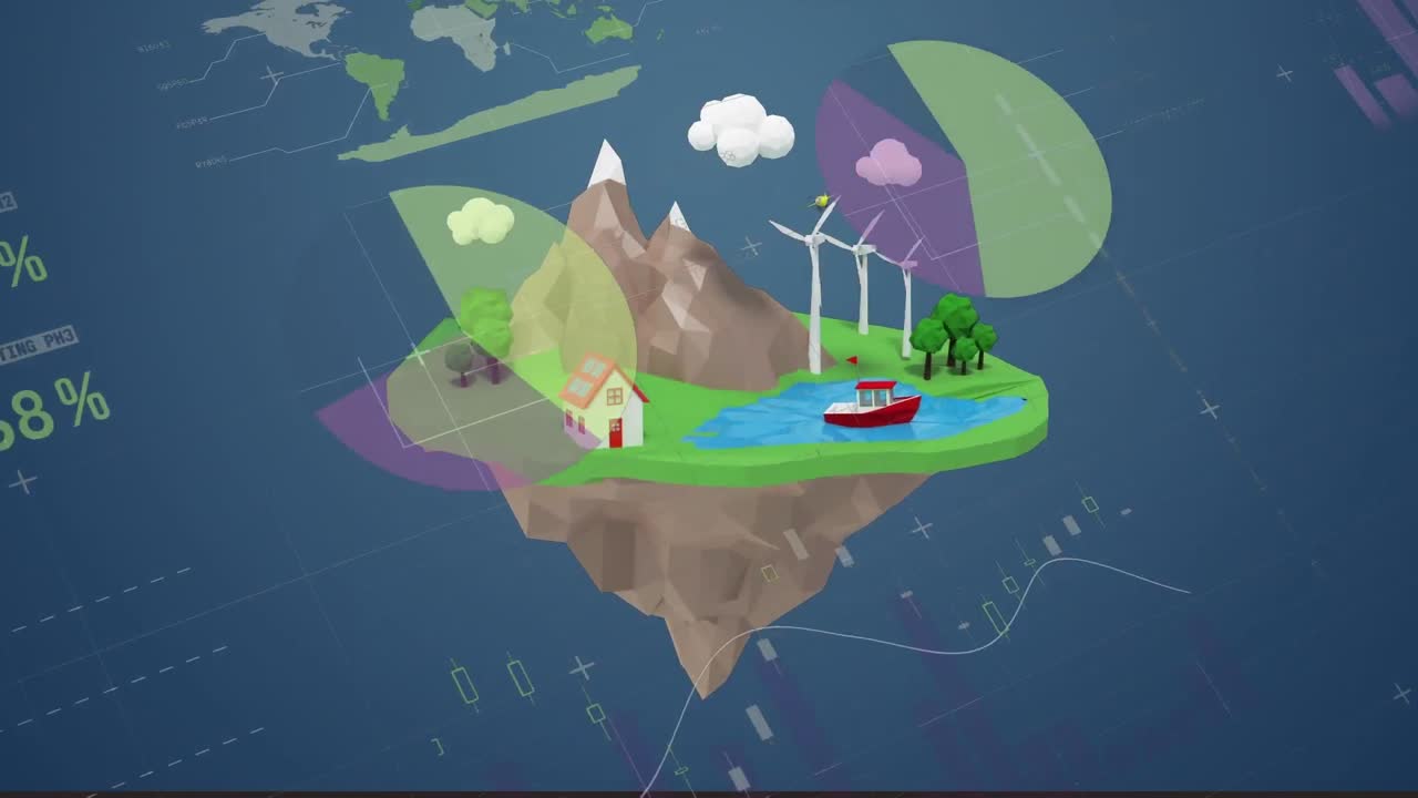 지상에서 데이터 처리의 애니메이션