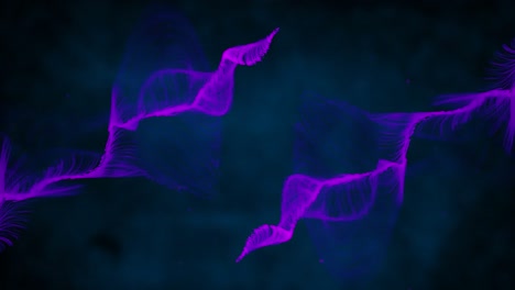 Animation-of-digital-purple-shapes-on-black-background