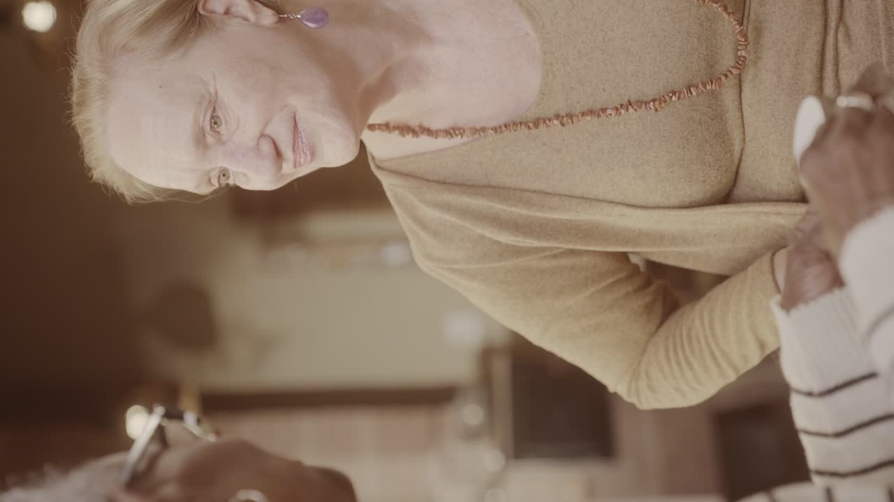 Close-up of a smiling senior woman