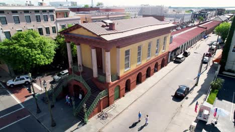 Charleston-SC,-Charleston-South-Carolina-Straw-Market-Pull-Aerial