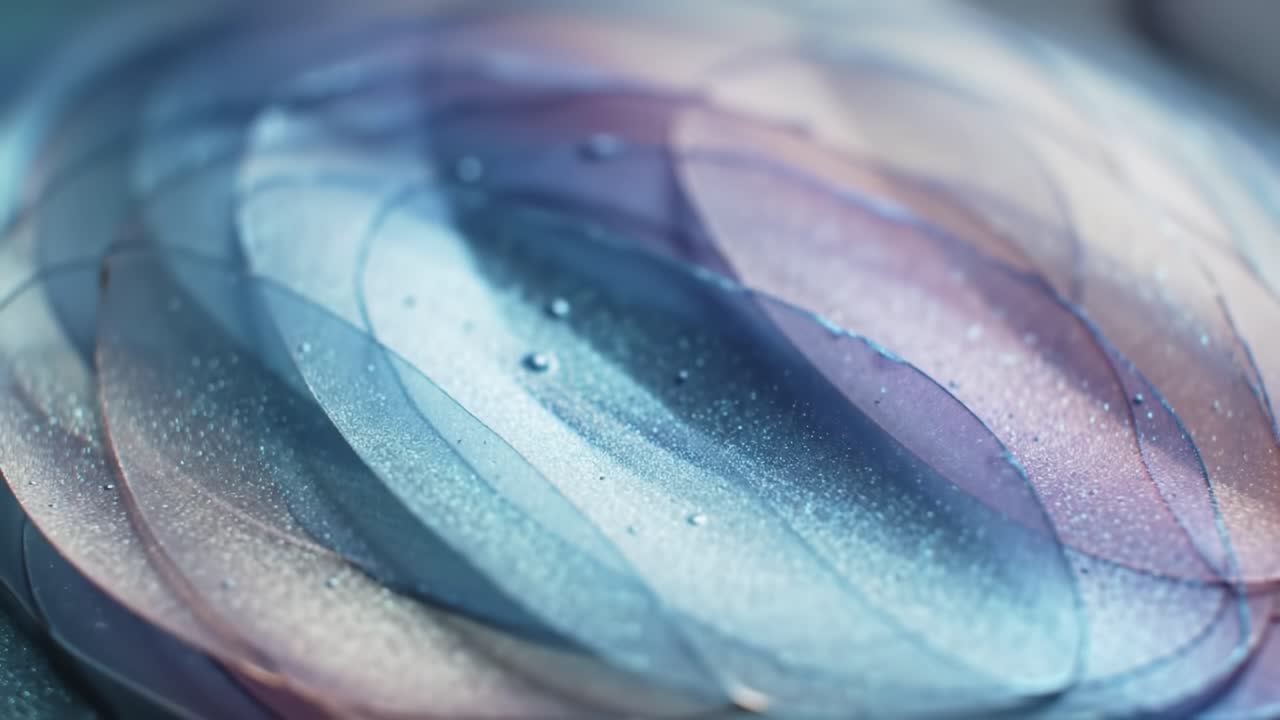 Abstract Fluid Art in Shades of Blue, Gray, and Pink