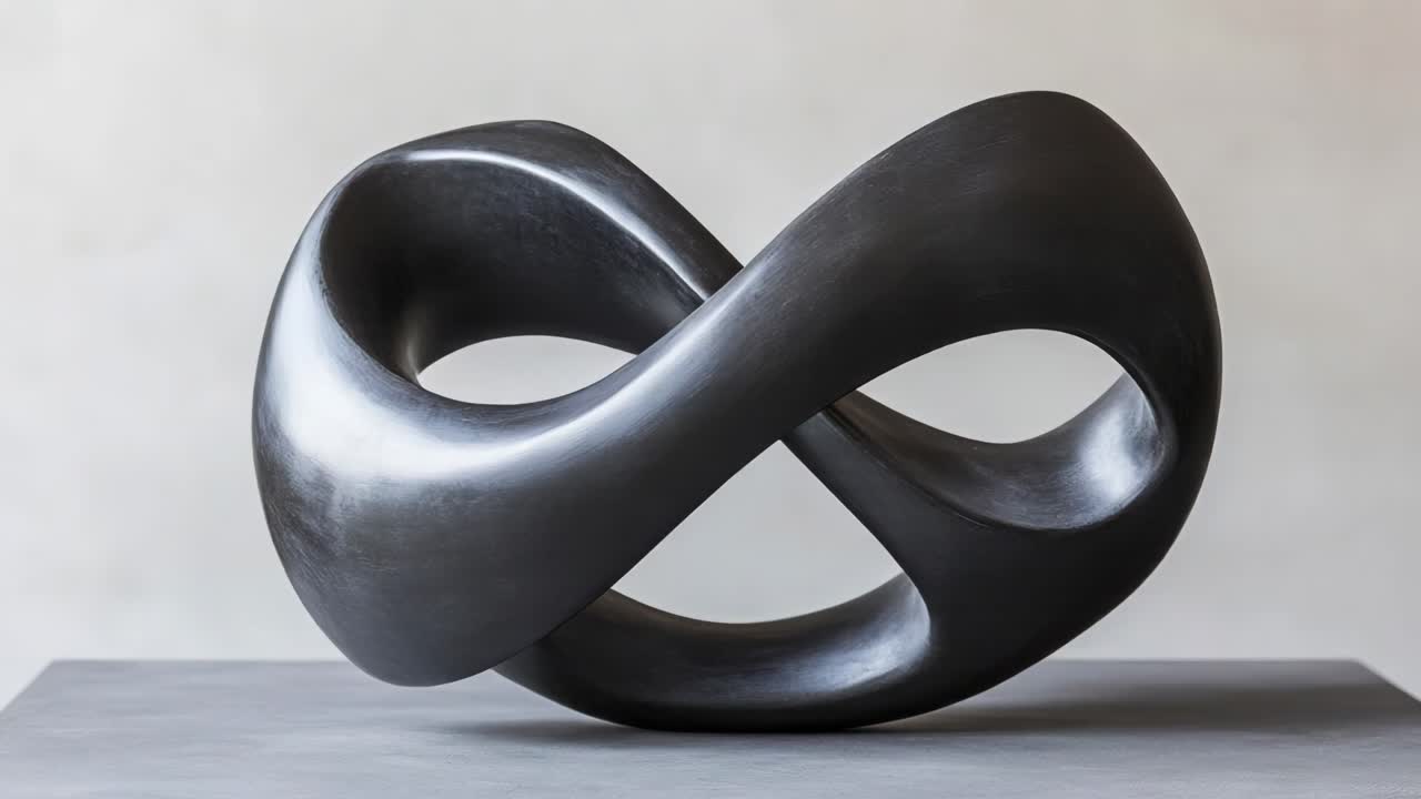 Abstract Infinity Symbol Sculpture