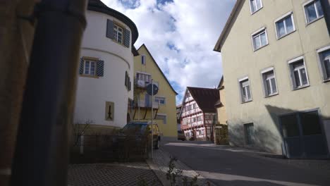 stuttgart german village street corner in the summer