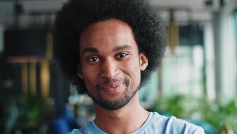 portrait of young african man smiling