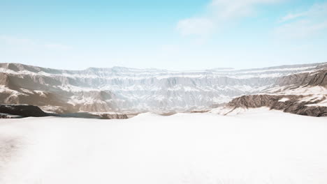 lava rock and snow in winter time in iceland