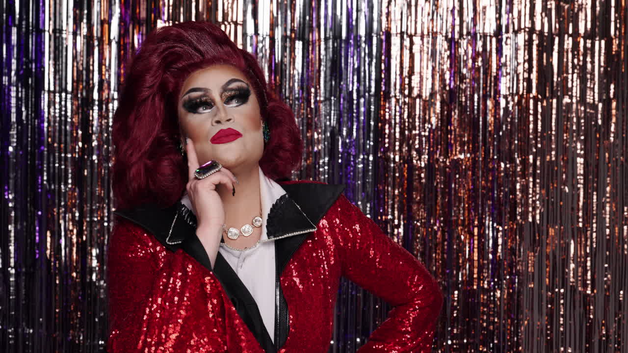 Glamorous Drag Queen Performing