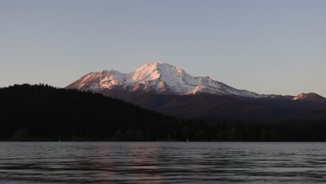 time lapse of sunset over mount shasta, california, united states