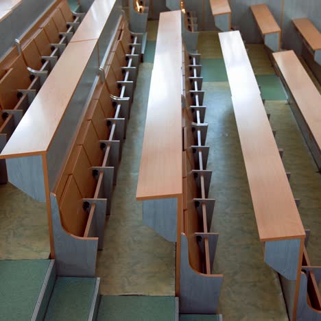 empty classroom in university