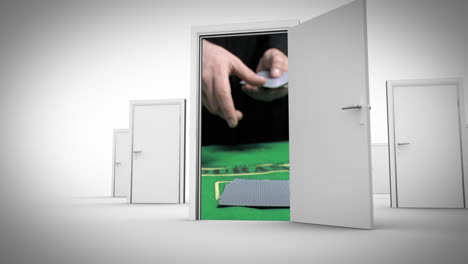 las puertas se abren para divertirse en el casino clips animación