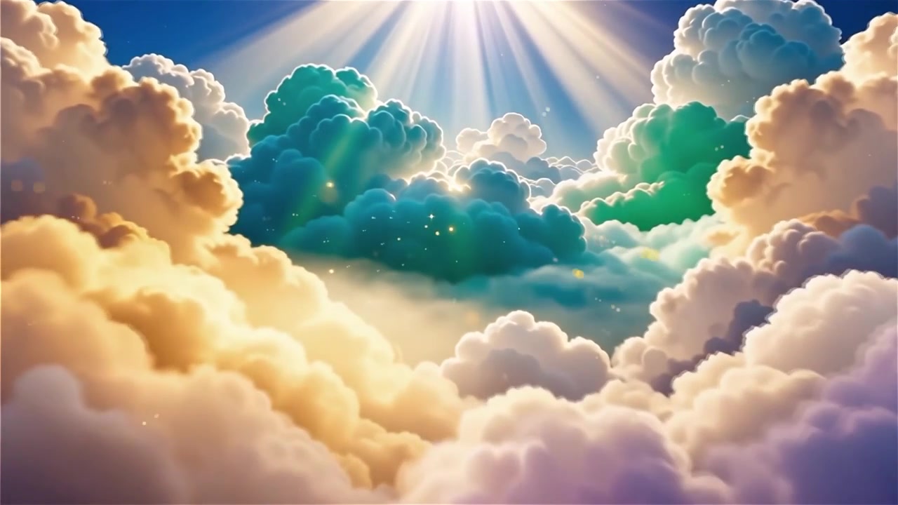 Christian Heavenly Light Worship Background