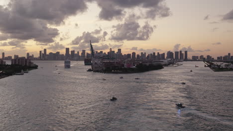 miami skyline at sunset