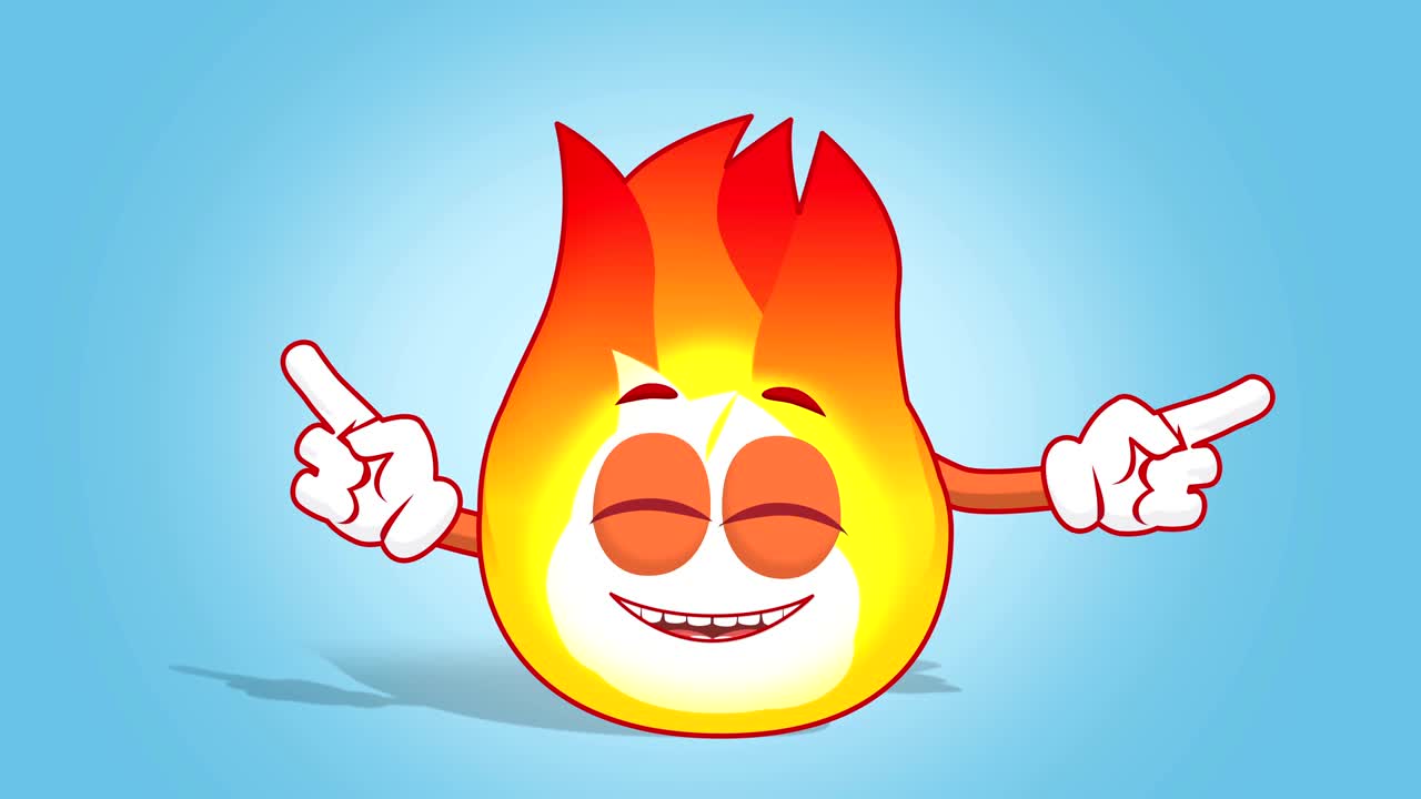 만화 불 불꽃 음악 춤 얼굴 애니메이션 알파 매트