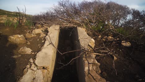 Coastal-abandoned-fortification-in-Estepona-on-sunny-day