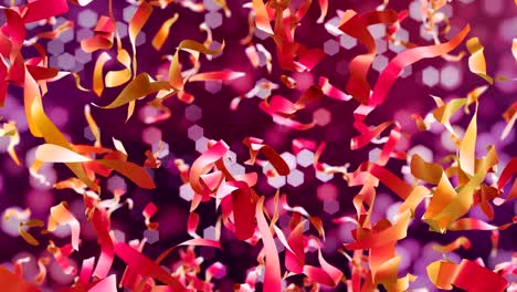 looped confetti colorful background in 4k slow motion