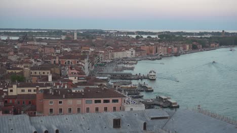 an aerial image of the italian coast in the city of venice