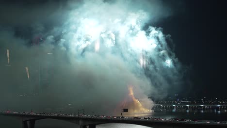magical firework display of the seoul international firework festival at the yeouido han river 2024