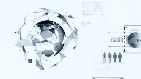 smart city, digital world, global communication network concept. 6g business graph. global business.