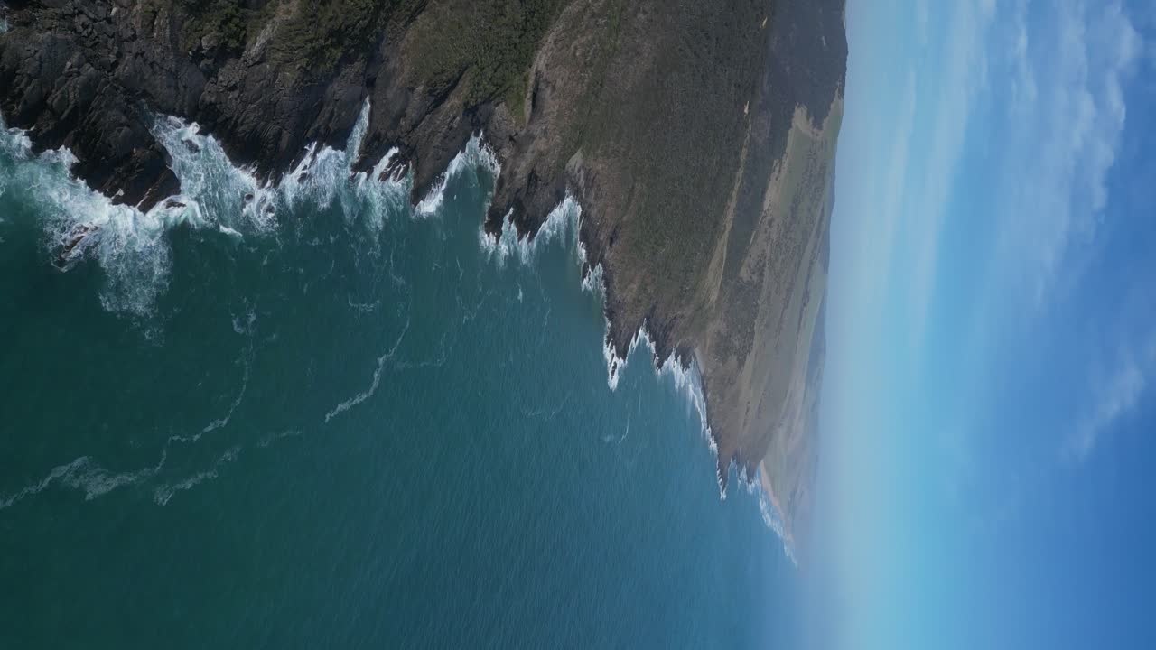 disparo vertical de las olas en la costa de australia