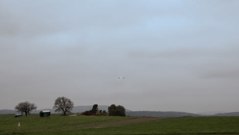 passenger plane is landing