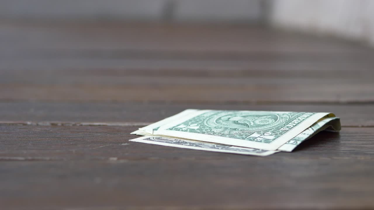 미국 달러 지폐 한 어리의 클로즈업