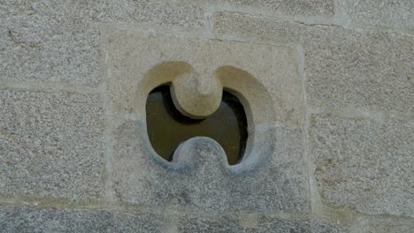 close-up detail of santa maría de parada de outeiro church, vilar de santos, spain