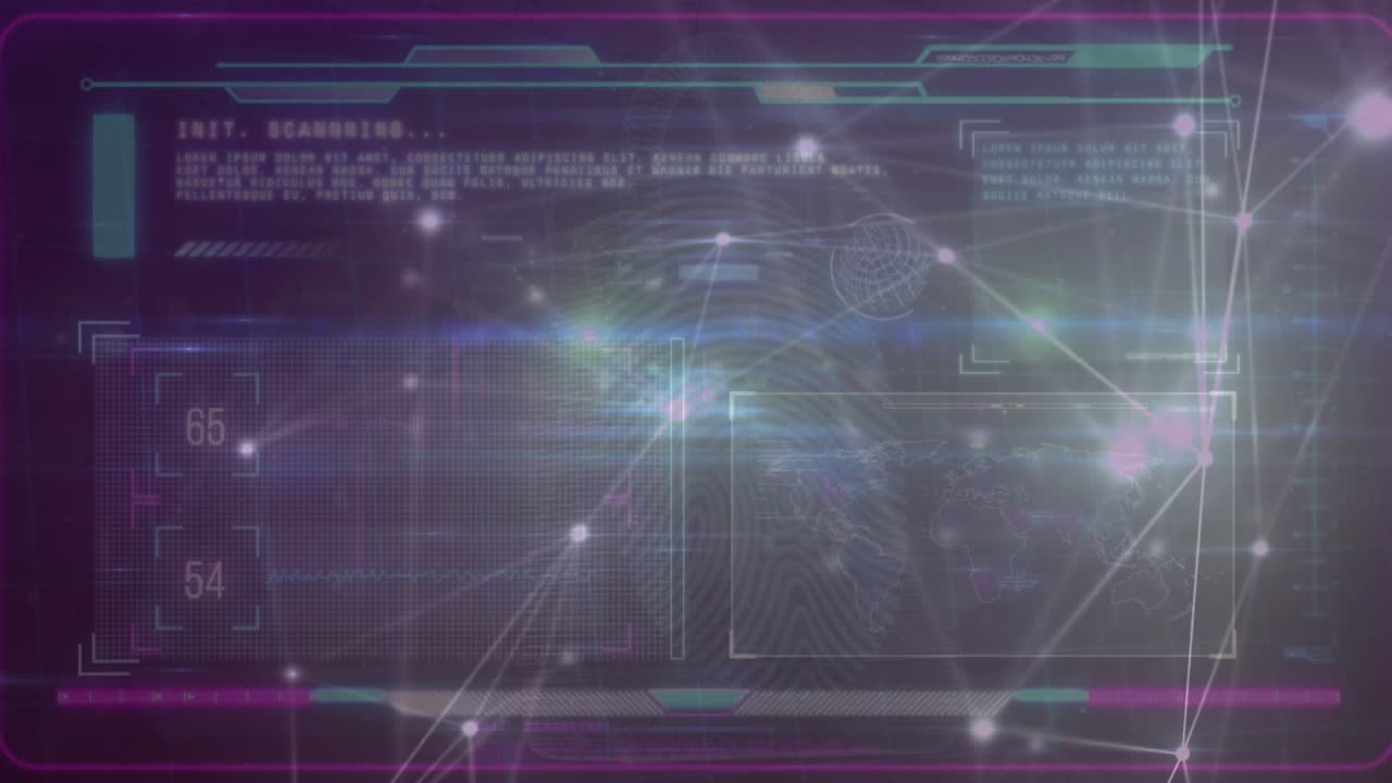 데이터 프로세싱을 통한 연결 네트워크의 애니메이션