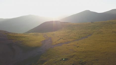 sunrise over mountain range