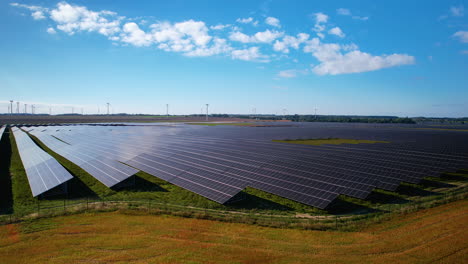 vast solar panel farm