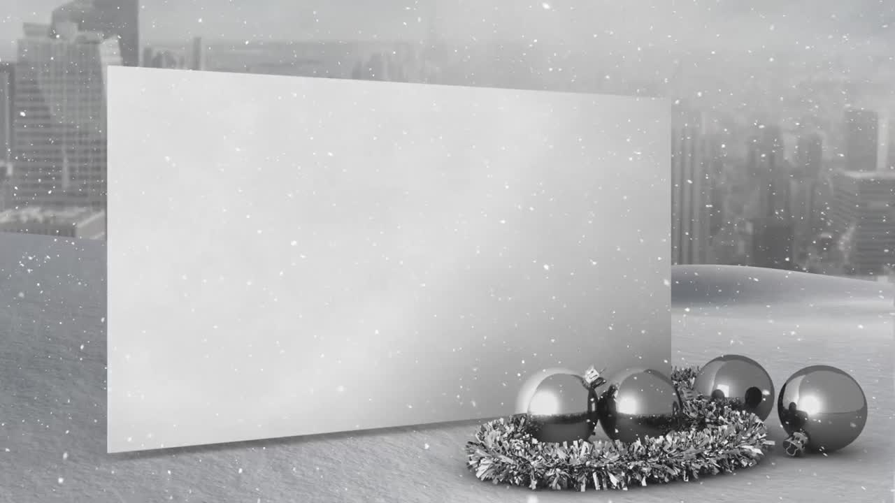 снег и городской пейзаж