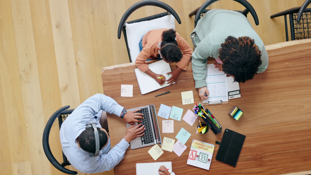 Family, business or distance learning with parents