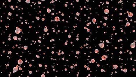 floating eyes and white dots on black background