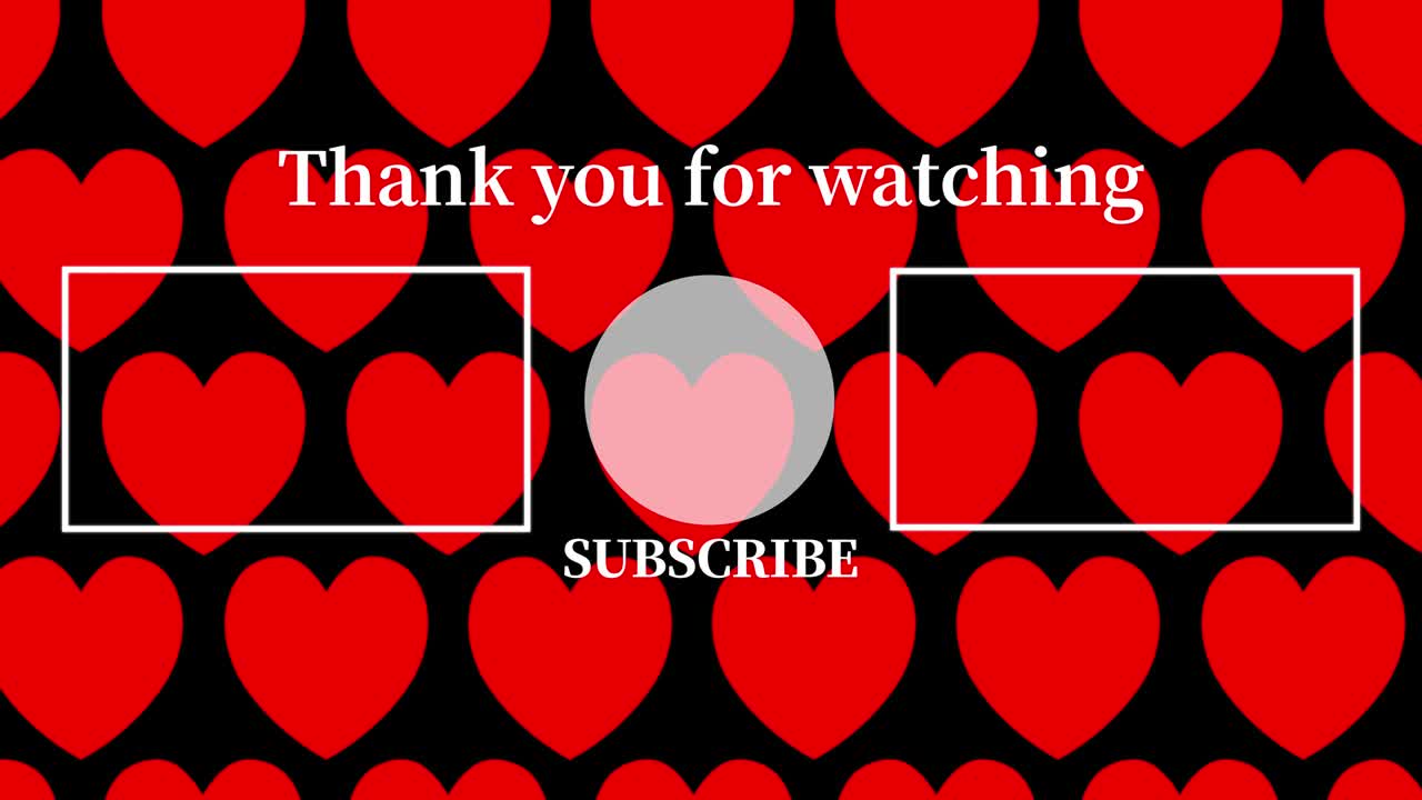 간단한 심장 움직임 엔드 카드 엔딩 스크린 모션 그래픽