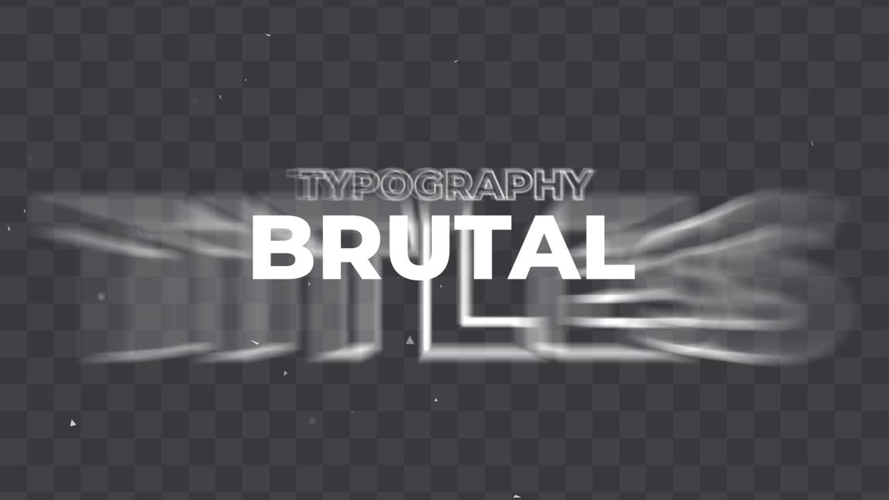 Kinetisk typografi titler BrutalX 07 Adobe After Effects 2023 Oppløsning 3840×2160