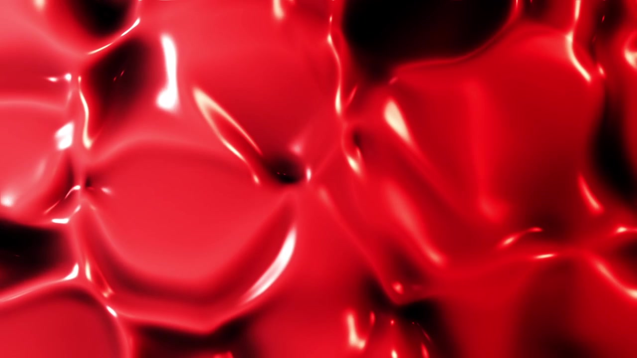 Vibrant Red Liquid Abstract Background with Glossy Waves