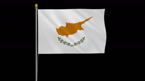 cyprus flag swaying in the wind - alphachannel_181.mov