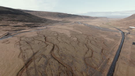 spiral unique patterns in ground, view from above