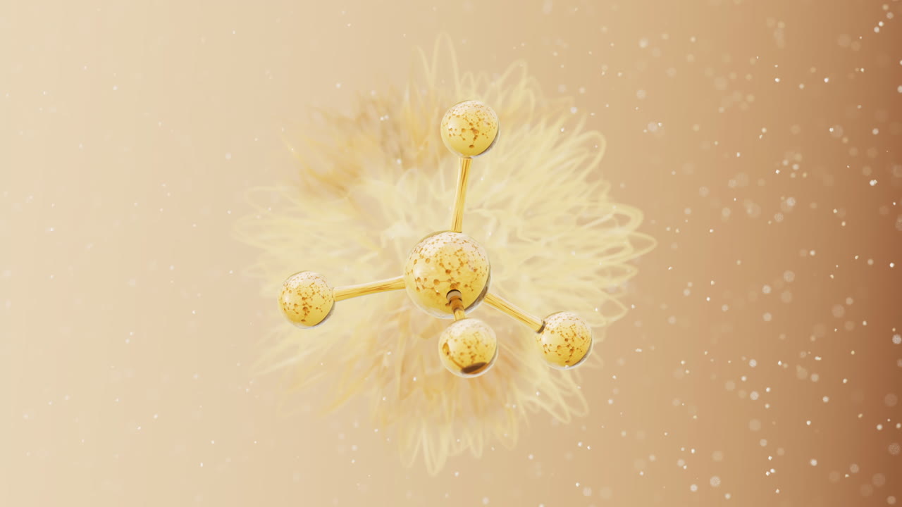 분자 구조, 생명공학 개념, 3d 렌더링