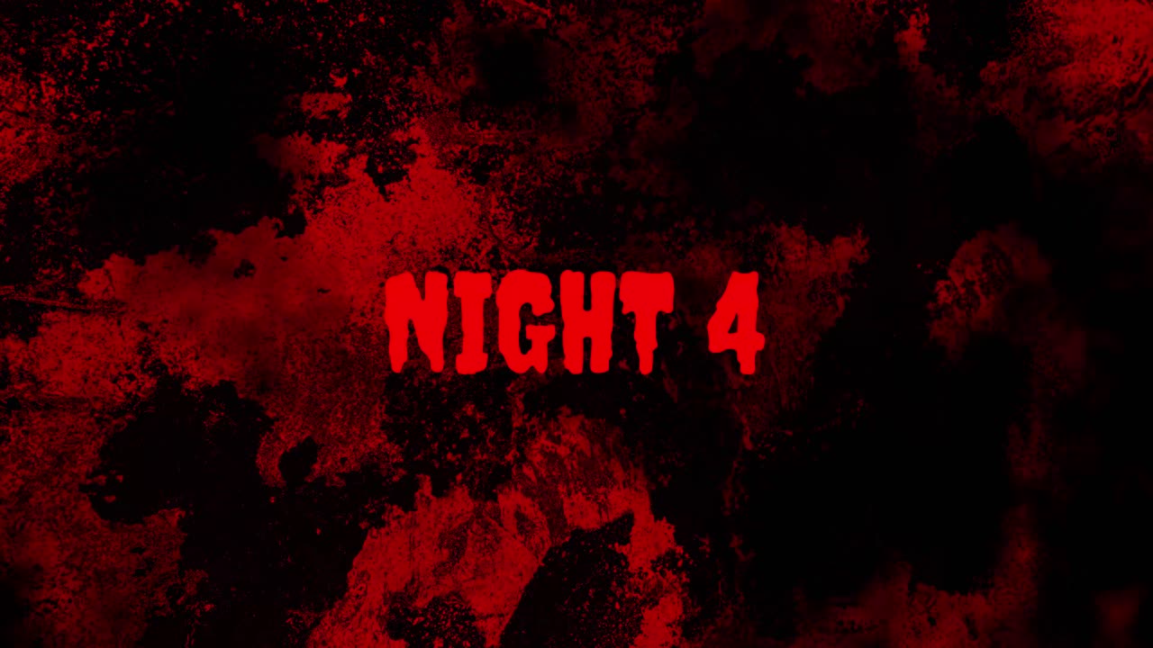 Night 4 Horror Text on Bloody Grunge Background