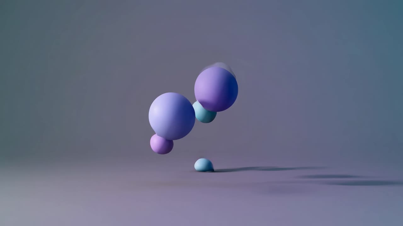 composición abstracta de las esferas flotantes