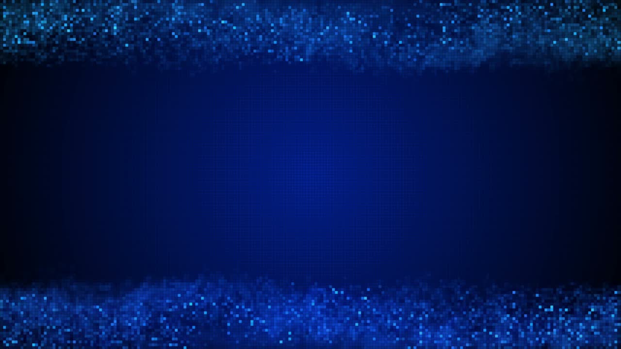 기하학적 픽셀 체커 추상적인 디지털 모션 배경 기술 템플릿, 텍스트를 위한 장소, 4k uhd 비디오 벽지, 끝없는 루프에서 픽셀화 된 애니메이션.