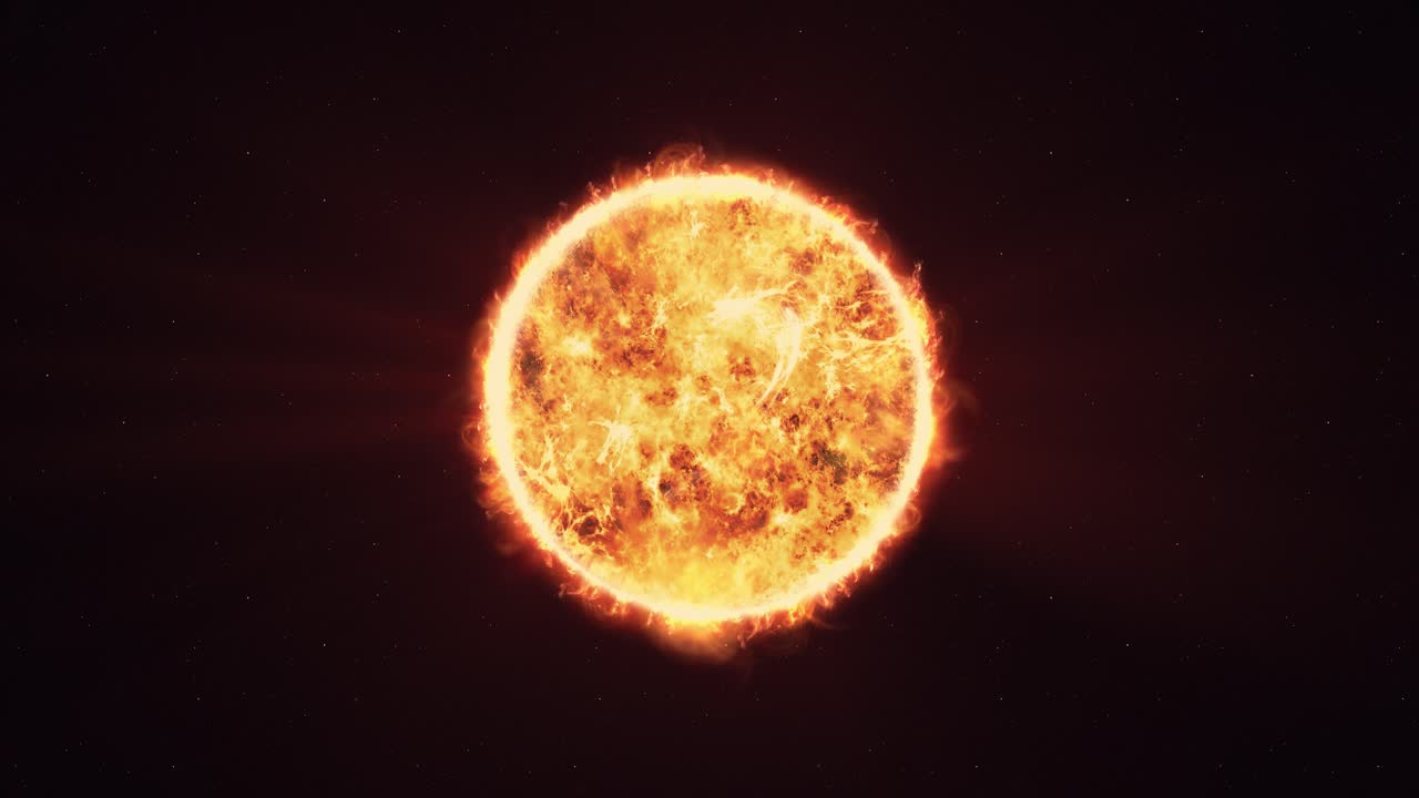 Detailed close-up of the surface of the Sun