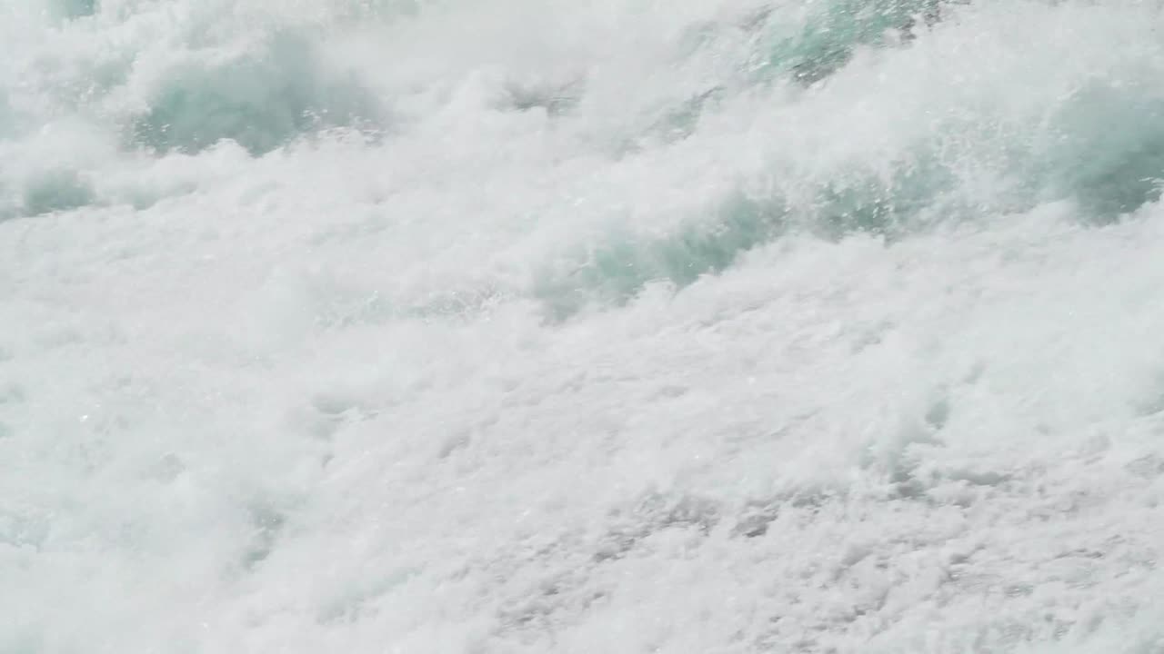 White water and rocky banks of the river
