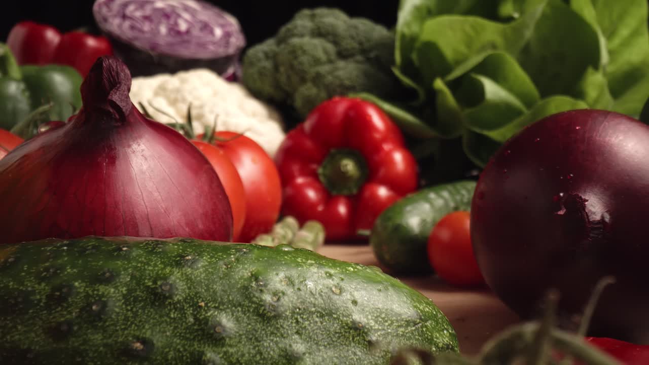 reducir el tamaño del video macro de las verduras de temporada
