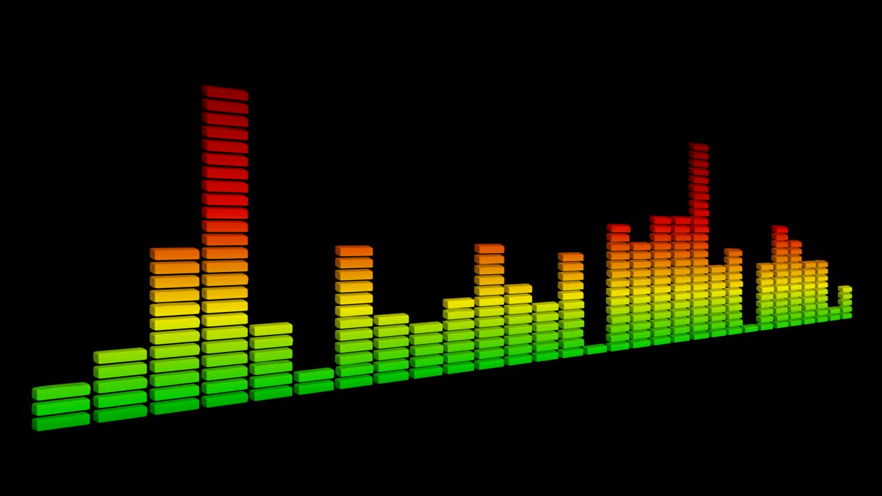검은색 배경에 고립된 오디오 이라이저