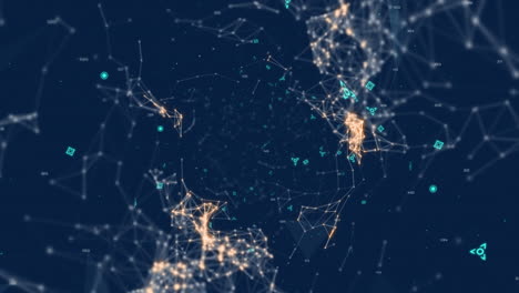 ondas eléctricas con red de conexiones