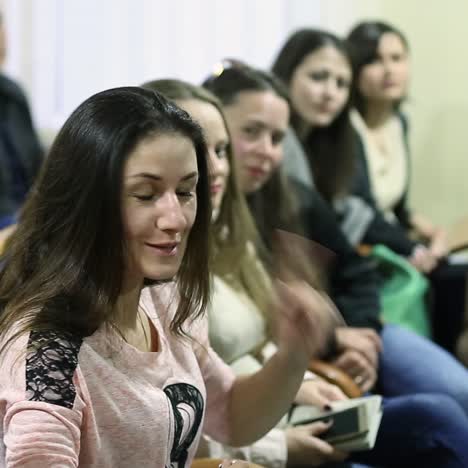 students listening the lecture