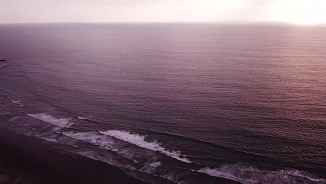 Sunset-over-the-ocean-areal-view-in-Olon-Ecuador